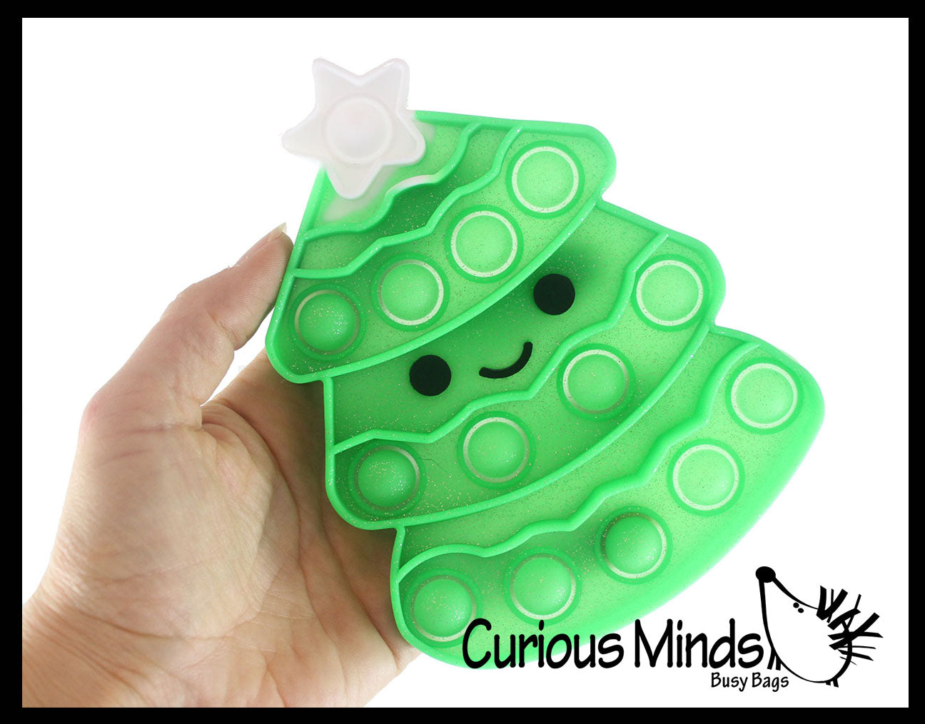 Cute Christmas Tree Festive Bubble Popper Fidget Toy - Fun Party Favor Toy - Christmas Winter
