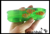 3 Different Animal Filled Water Trick Snakes - Filled with Clownfish, Dinosaurs and Sea Creatures - Stress Toy - Slippery Tricky Wiggly Wiggler Tube - Squishy Wiggler Sensory Fidget Ball