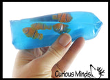 Clownfish Sealife Animal Water Filled Tube Snake Stress Toy - Squishy Wiggler Sensory Fidget Ball