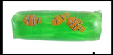 Clownfish Sealife Animal Water Filled Tube Snake Stress Toy - Squishy Wiggler Sensory Fidget Ball