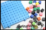 Snap Block - Interlocking Cubes and Building Base - Constructive Building Block Toy with Patterns