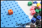 Snap Block - Interlocking Cubes and Building Base - Constructive Building Block Toy with Patterns