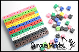 Snap Block - Interlocking Cubes and Building Base - Constructive Building Block Toy with Patterns