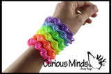 LAST CHANCE - LIMITED STOCK - SALE  - 72 Different Bright Spring Coil Fidget Bracelets -  Sensory Fidget Toy - 4 Different Styles 6 Colors