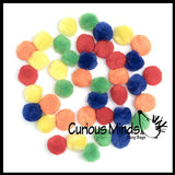 LAST CHANCE - LIMITED STOCK - CLEARANCE / SALE - 1" Primary Color Sorting Pom Poms - 40 Pack