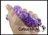 BULK - WHOLESALE -  SALE - Confetti Bead Mold-able Stress Ball - Squishy Gooey Shape-able Squish Sensory Squeeze Balls