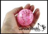 BULK - WHOLESALE -  SALE - Confetti Bead Mold-able Stress Ball - Squishy Gooey Shape-able Squish Sensory Squeeze Balls