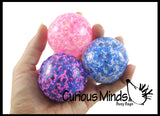 BULK - WHOLESALE -  SALE - Confetti Bead Mold-able Stress Ball - Squishy Gooey Shape-able Squish Sensory Squeeze Balls