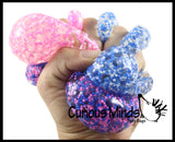 BULK - WHOLESALE -  SALE - Confetti Bead Mold-able Stress Ball - Squishy Gooey Shape-able Squish Sensory Squeeze Balls