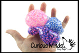 BULK - WHOLESALE -  SALE - Confetti Bead Mold-able Stress Ball - Squishy Gooey Shape-able Squish Sensory Squeeze Balls