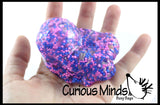 BULK - WHOLESALE -  SALE - Confetti Bead Mold-able Stress Ball - Squishy Gooey Shape-able Squish Sensory Squeeze Balls