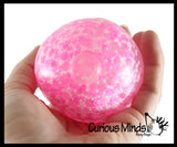 BULK - WHOLESALE -  SALE - Jumbo Confetti Bead Mold-able Stress Ball - Squishy Gooey Shape-able Squish Sensory Squeeze Balls