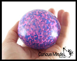 BULK - WHOLESALE -  SALE - Jumbo Confetti Bead Mold-able Stress Ball - Squishy Gooey Shape-able Squish Sensory Squeeze Balls