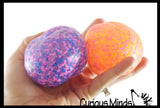 BULK - WHOLESALE -  SALE - Jumbo Confetti Bead Mold-able Stress Ball - Squishy Gooey Shape-able Squish Sensory Squeeze Balls