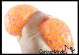 BULK - WHOLESALE -  SALE - Jumbo Confetti Bead Mold-able Stress Ball - Squishy Gooey Shape-able Squish Sensory Squeeze Balls