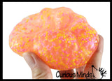 BULK - WHOLESALE -  SALE - Jumbo Confetti Bead Mold-able Stress Ball - Squishy Gooey Shape-able Squish Sensory Squeeze Balls