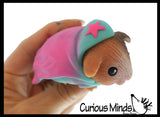 Cute Hamster Guiana Pig in Costume - Dog Crushed Bead Sand Filled - Gerbil Lover Sensory Fidget Toy Weighted - Removable Costume Doll