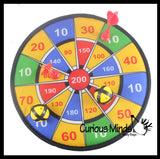 Hook and Loop Sticky Fabric Dart Board - Dart Game with Balls and Darts