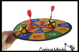 Hook and Loop Sticky Fabric Dart Board - Dart Game with Balls and Darts