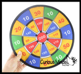 Hook and Loop Sticky Fabric Dart Board - Dart Game with Balls and Darts