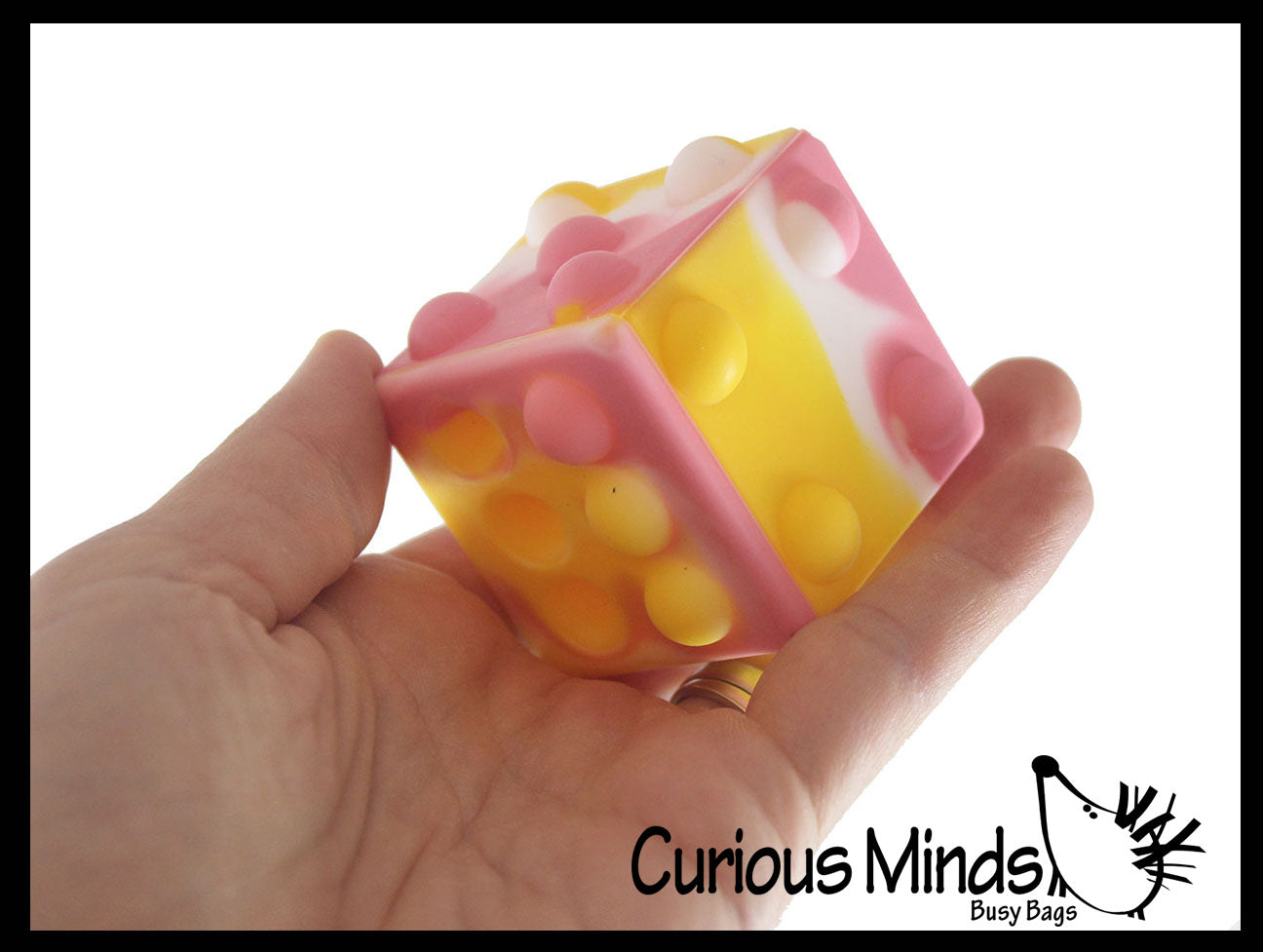 LAST CHANCE - LIMITED STOCK - Dice Cube Bubble Pop Ball -  Bubble Poppers on Ball Squeeze to Pop - Silicone Push Poke Bubble Wrap Fidget Toy - Press Bubbles to Pop - Bubble Popper Sensory Stress Toy