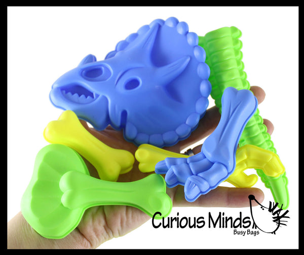 Dinosaur Bones Sand Mold Beach Set Sand Castle Set with Dino Fossil Curious Minds Busy Bags
