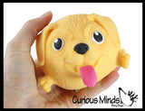 Cute Dog Soft Fluff Doh - Filled Squeeze Stress Balls  -  Sensory, Stress, Fidget Toy Super Soft Doggy