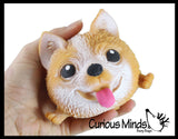 Cute Dog Soft Fluff Doh - Filled Squeeze Stress Balls  -  Sensory, Stress, Fidget Toy Super Soft Doggy