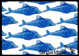 Mini Dolphin Water Bead Filled Squeeze Stress Ball  -  Sensory, Stress, Fidget Toy