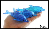 Dolphin Family - Set of 3 Water Bead Filled Squeeze Stress Ball  -  Sensory, Stress, Fidget Toy