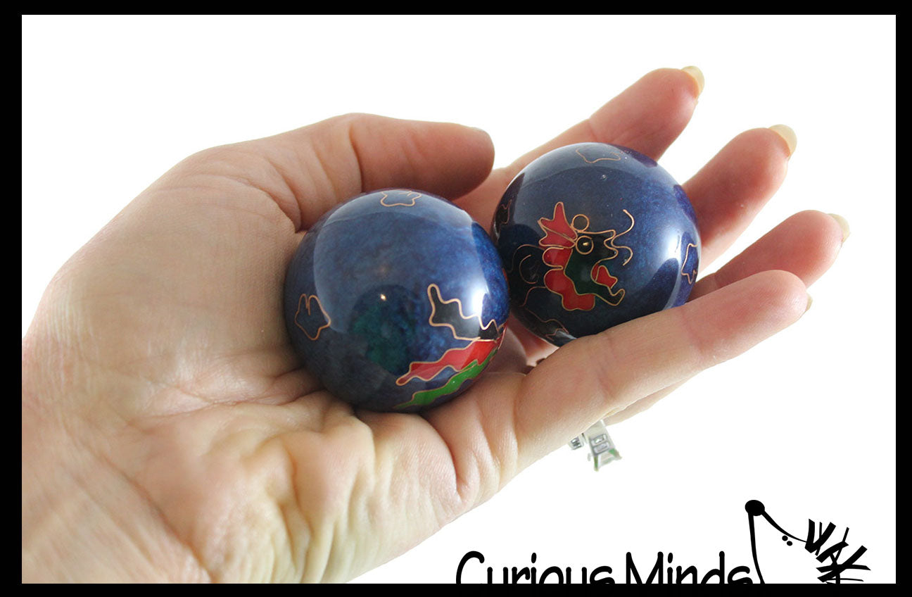 LAST CHANCE - LIMITED STOCK - CLEARANCE - SALE - Chinese Health Harmony Baoding Balls - Stress Relief Fidget Balls - Roll in Hand and Makes Sounds