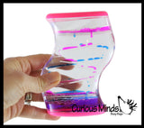 Double Dual Liquid Dripping Timer - Calm Down Jar - Soothing and Calming Motion - Liquid Timer Sensory Office Toy - Visual Stimulation