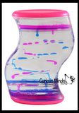 Double Dual Liquid Dripping Timer - Calm Down Jar - Soothing and Calming Motion - Liquid Timer Sensory Office Toy - Visual Stimulation