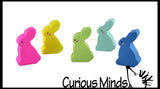 Cute Flat Squishy Slow Rise Bunny -  Scented Sensory, Stress, Fidget Toy - Easter Rabbit