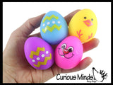 Easter Themed Doh Filled Stress Ball - Chick, Bunny, Eggs - Squishy Gooey  Squish Sensory Squeeze Balls - Easter Basket Fidget