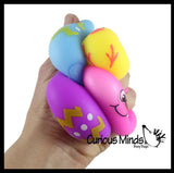 Easter Themed Doh Filled Stress Ball - Chick, Bunny, Eggs - Squishy Gooey  Squish Sensory Squeeze Balls - Easter Basket Fidget