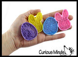 Easter Pill Maze Toys - Bunny and Egg Shaped - Easter Themed Small Toys - Easter Egg Filler Set - Small Toy Prize Assortment Egg Hunt