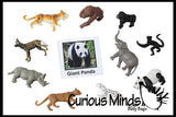 Animal Match - ENDANGERED SPECIES - Miniature Animals with Matching Cards - 2 Part Cards.  Montessori learning toy, language materials