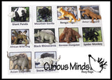 Animal Match - ENDANGERED SPECIES - Miniature Animals with Matching Cards - 2 Part Cards.  Montessori learning toy, language materials
