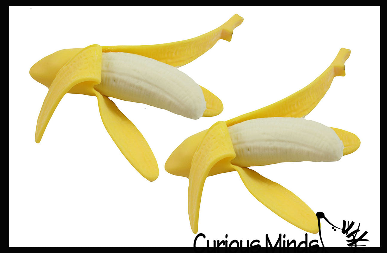 Realistic Stretchy Banana - Sensory, Stress, Squeeze Fidget Toy ADHD Special Needs Soothing
