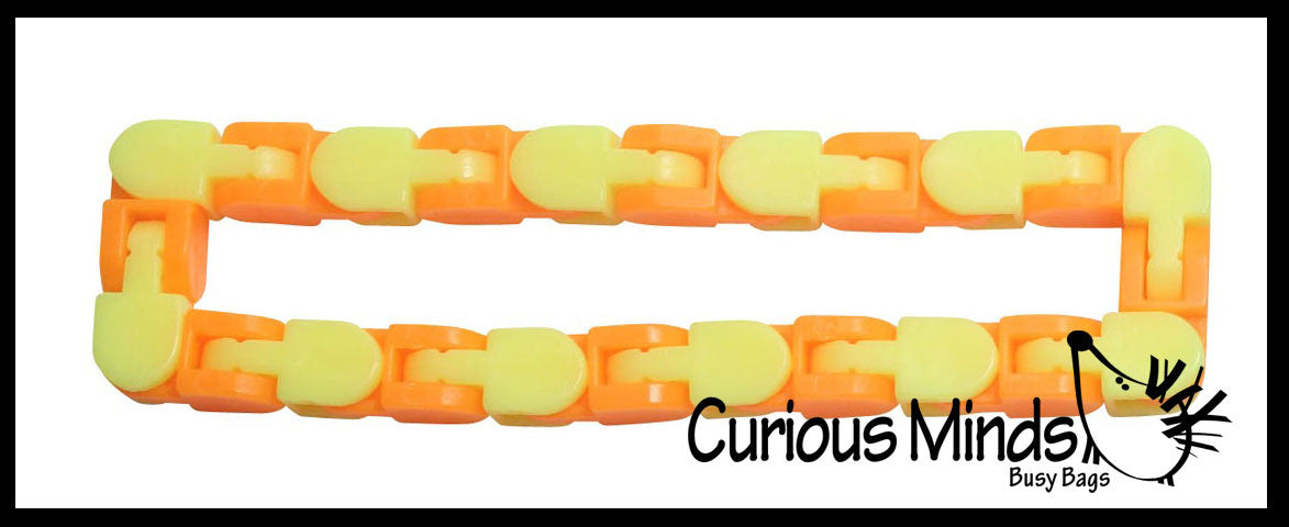Click And Snap Fidget Toy - Chain Track - Bend and Twist In Wacky Crazy Shapes Puzzle