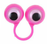 Finger Spies - Google Eye Finger Puppet Rings - Fun Bulk Novelty Toy - Googly Wiggle Eyeballs -  Goody Bags / Prizes / Rewards Box