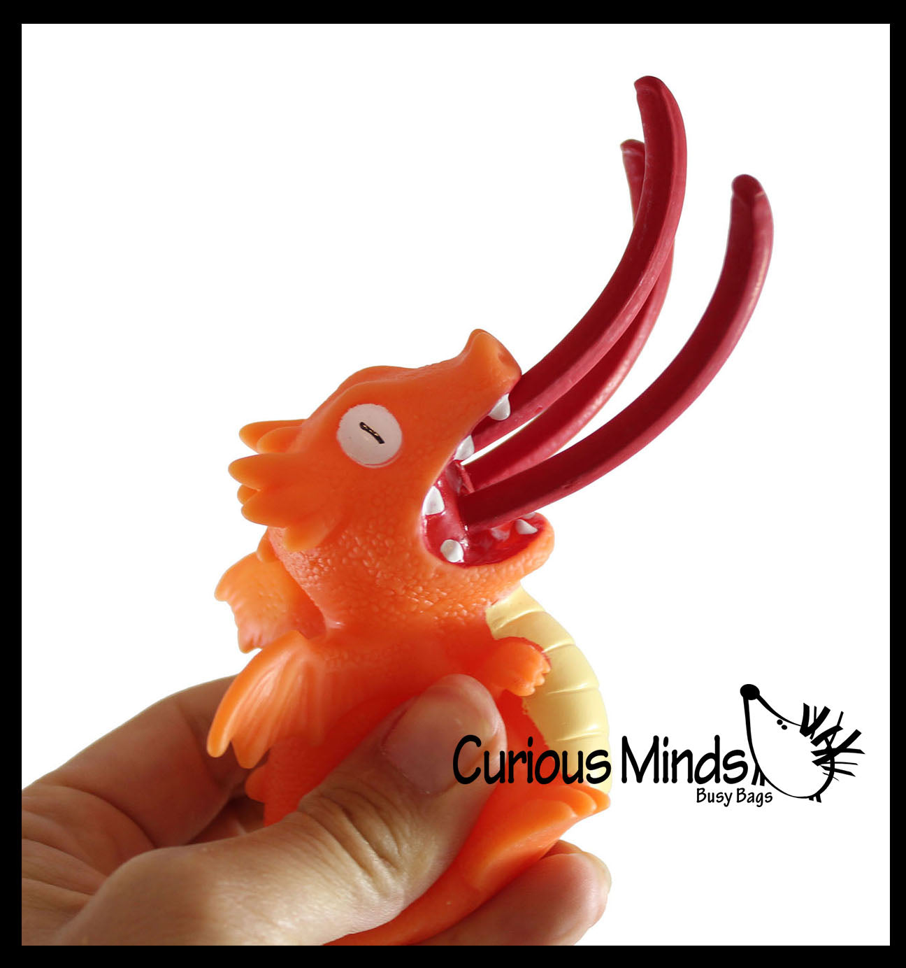 Fire Breathing Dragon - Cute Squeeze Toy - Fun Fidget - Unique OT Hand Strength, Fine Motor