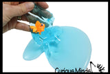 LAST CHANCE - LIMITED STOCK - Goldfish Slime Bowl - Blue Slime with Mini Fish Figurine -  Cute Pet putty/dough/slime