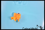 Goldfish Slime Bowl - Blue Slime with Mini Fish Figurine -  Cute Pet putty/dough/slime