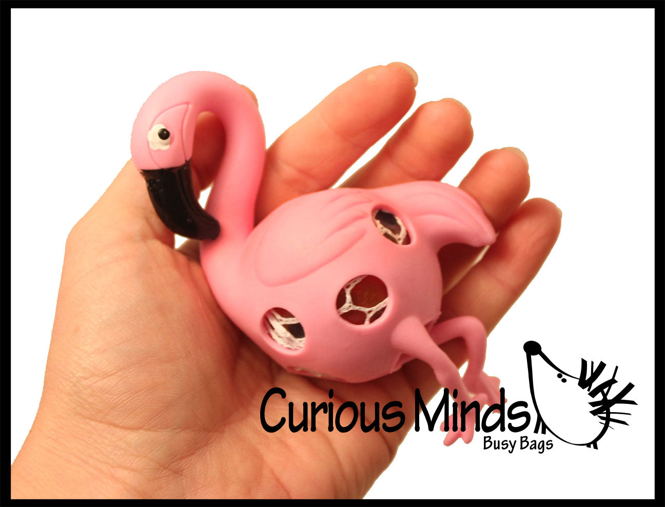Flamingo Squishy Blob Mesh Ball with Soft Web - Squishy Fidget Ball