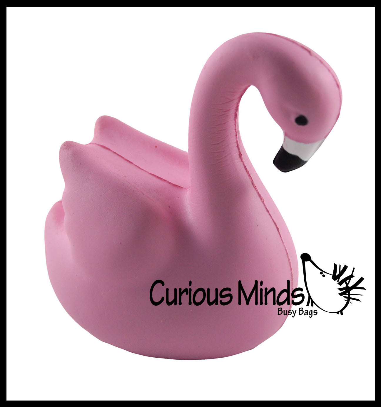 Small Flamingo Squishy Slow Rise Foam Bird -  Scented Sensory, Stress, Fidget Toy