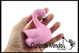 Small Flamingo Squishy Slow Rise Foam Bird -  Scented Sensory, Stress, Fidget Toy