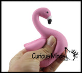 Small Flamingo Squishy Slow Rise Foam Bird -  Scented Sensory, Stress, Fidget Toy