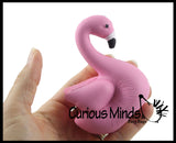 Small Flamingo Squishy Slow Rise Foam Bird -  Scented Sensory, Stress, Fidget Toy